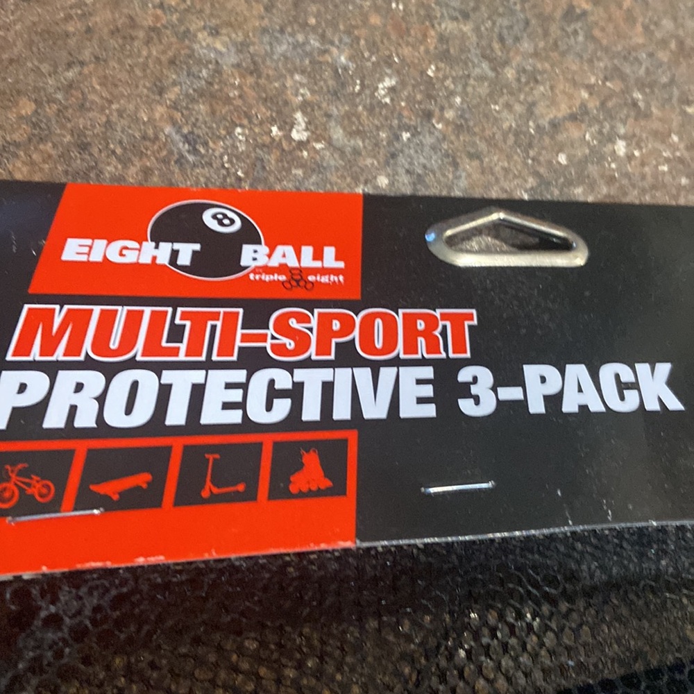 5/$25.00 New Eight Ball Multi Sport Protective Pack 14 years boy girl black - Picture 2 of 6